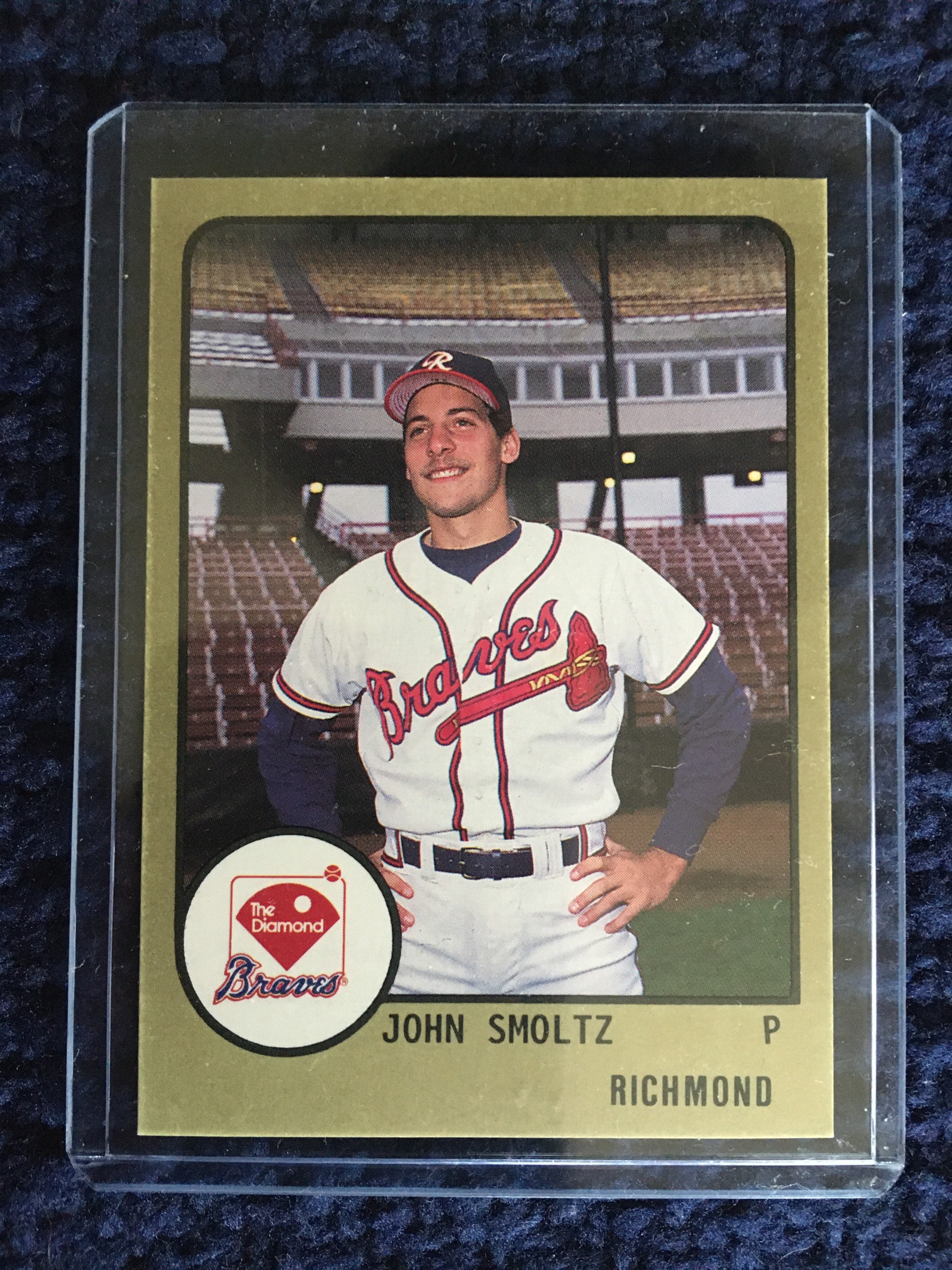 JOHN SMOLTZ RC 1989 Topps 382 Baseball Card Atlanta Braves 