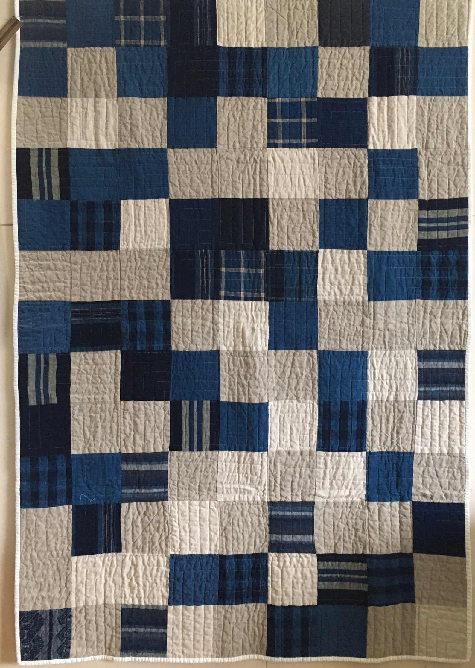 Indigo and Linen Quilt One Patch - Etsy