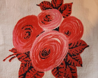 Vintage 1960s Floral Fabric