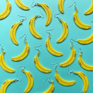 Bananen Ohrringe SVG Laser Cut Datei digitaler Download (SVG, PDF, EPS)