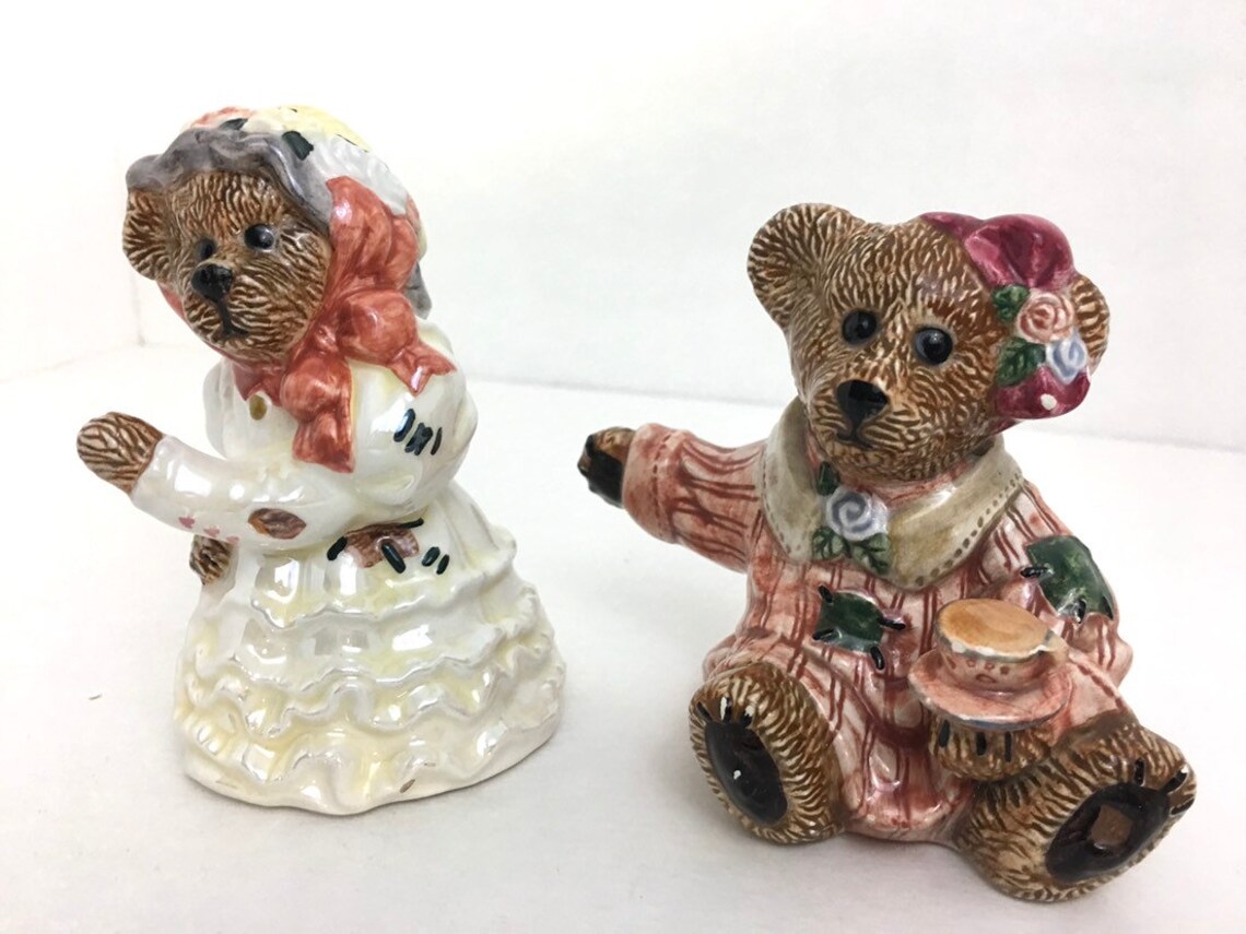 Salt Pepper Shaker Bears Boyd's Bearware Pottery Etsy