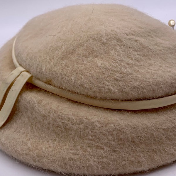 Hat Wool Tan Cream Ritz Henry Pollak, Co Medium