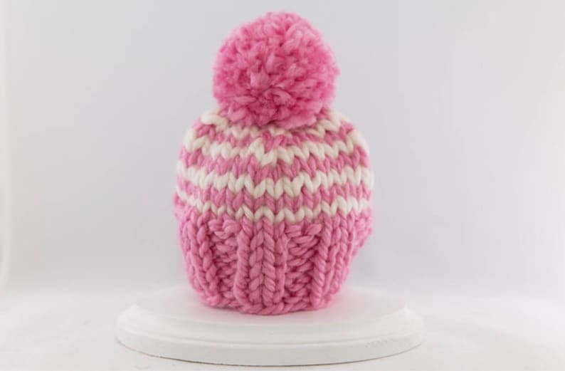 Toddler Hat with Stripes Baby Striped Hat Neutral Color Hat for Boy Neutral Color Hat for Girl Gray and White Striped Kids Hat