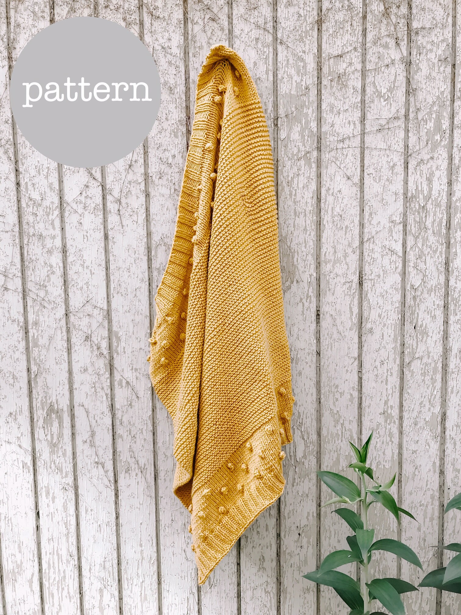 KNITTING PATTERN: Baby Bobble Blanket, Knitting for Baby, Instant PDF…