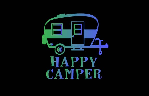 Recycled Rubber Happy Camper Doormat Etsy