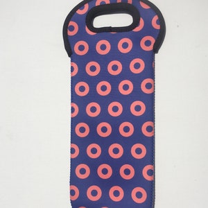 Insulated Wine Tote w/ Fishman Donut Print