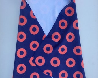 Hooded Baby Towel w/ Fishman Donut Pattern