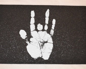 Recycled Rubber Jerry Garcia Handprint Mat - Perfect for Grateful Dead Fans!