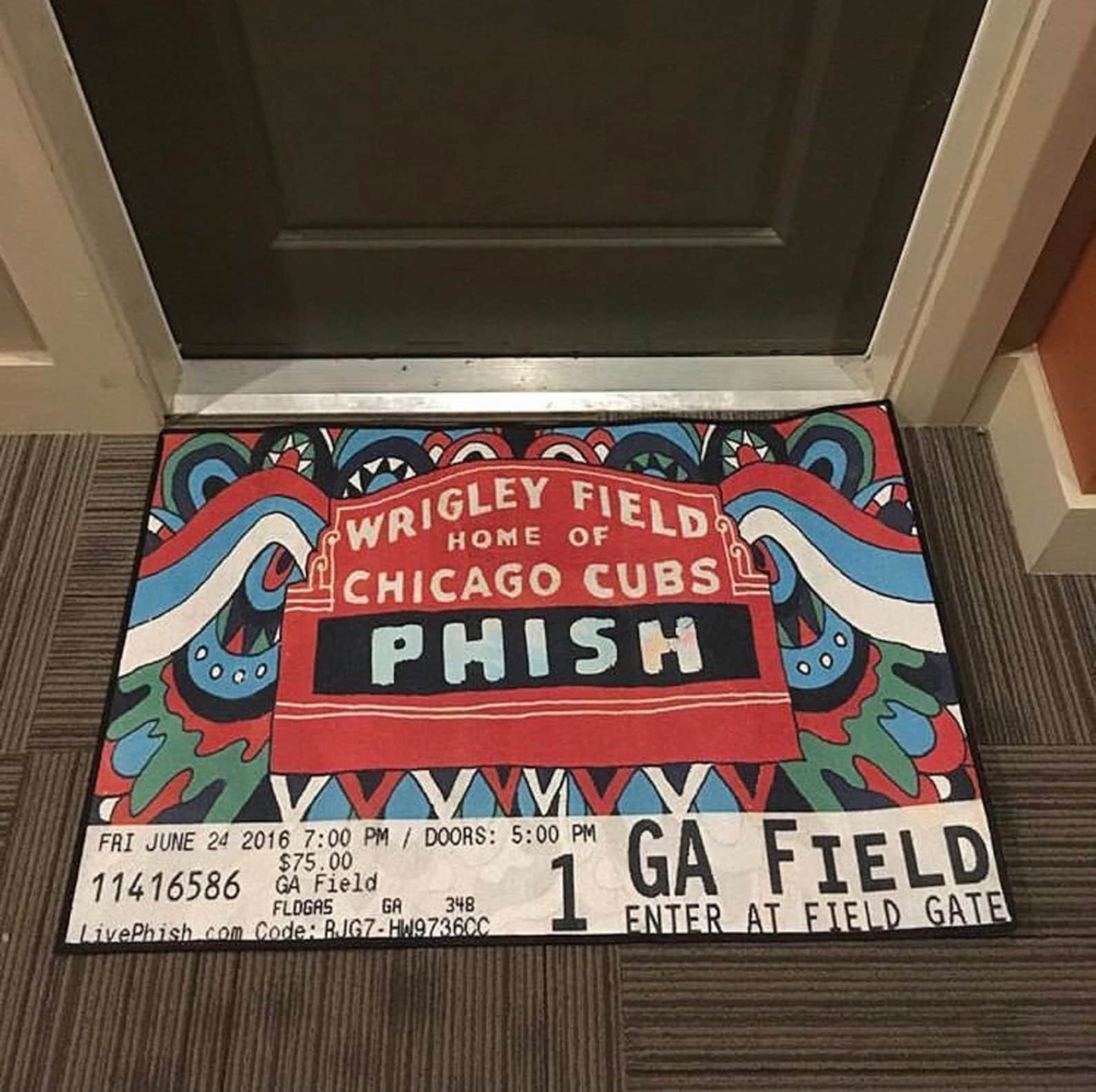 Custom Ticket Stub Doormat Etsy