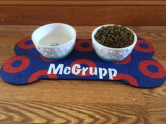 Recycled Rubber Fishman Dog Bone Placemat