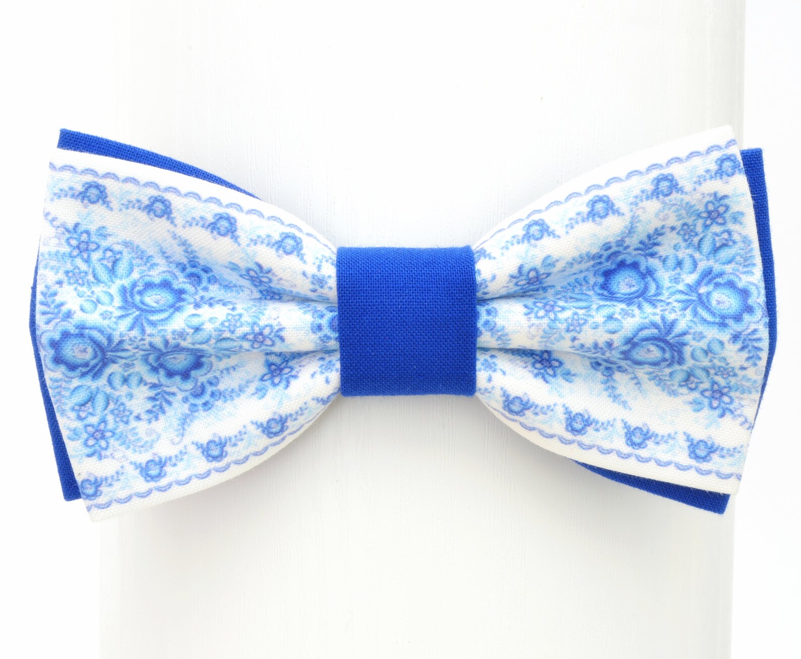 Blue floral bow tie. Mens bow ties. Womens bow tie. Kids bow Etsy