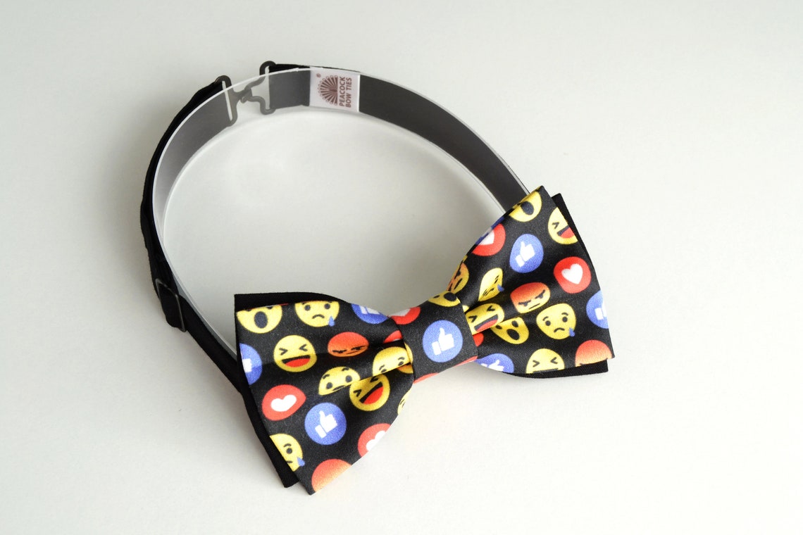 Facebook Bow Tie. Emoji Bow Tie. Black Bow Tie. Mens Bow Ties. Etsy