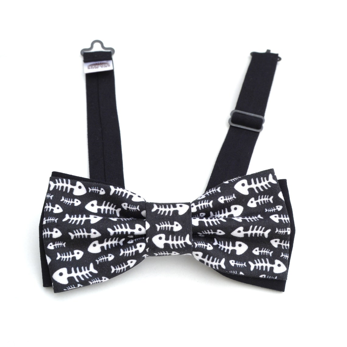Fishbone Bow Tie. Fish Bone Bow Tie. Black Bow Tie. Bow Tie Etsy
