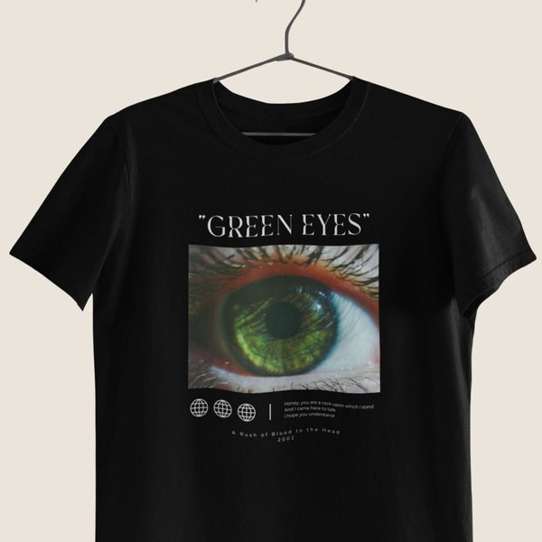 Coldplay Shirt, Green Eyes Unisex Heavyweight T-Shirt