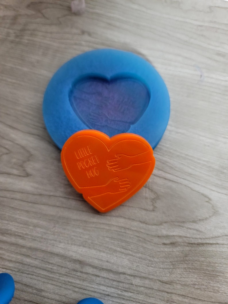 Pocket Hug Love Token Silicone Mold Custom Molds Etsy