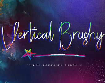 50% Off Vertical Brushy - Dry Brush Typeface - handletter - font - modern calligraphy - calligraphy - script - typography - lettering