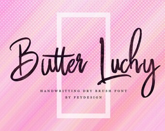 New! Butter Luchy - Handwritting Brush Font