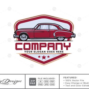 Auto Car Vintage Logo - Auto Logo, Automotive Logo, Car Logo, Car Sale Logo, Digital Logo, Vintage Car Logo, Retro Logo, Auto Shop Logo.