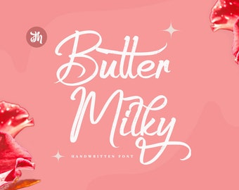 Butter Milky - Handwritten Font - Script Font - Calligraphy Font - Font - Lettering - handwritten - handlettering - wedding font - wedding