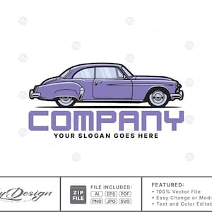 Auto Car Vintage Logo - Auto Logo, Automotive Logo, Car Logo, Car Sale Logo, Digital Logo, Vintage Car Logo, Retro Logo, Auto Shop Logo.