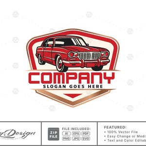 Auto Car Vintage Logo - Auto Logo, Automotive Logo, Car Logo, Car Sale Logo, Digital Logo, Vintage Car Logo, Retro Logo, Auto Shop Logo.