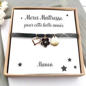 Pulsera de acero inoxidable dorada y Liberty, con caja, gracias por este maravilloso año, mensaje personalizado, regalo para maestra, atsem