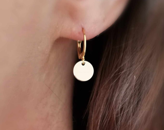 Minimalist earrings, small gold earrings, pastille