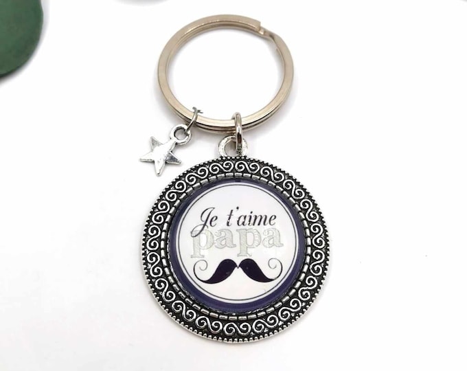 Dad cabochon key ring, I love you dad, dad gift, birthday, Father's Day
