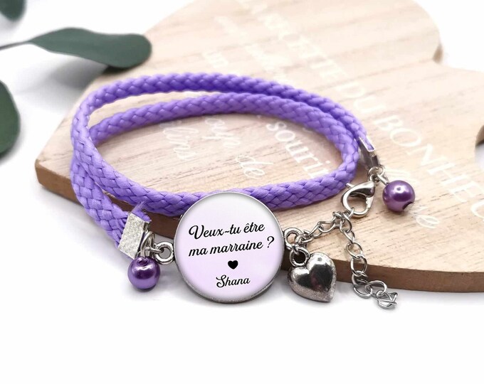 Do you want to be my godmother? - Godmother gift proposal - I love my godmother - Godmother gift, personalized bracelet