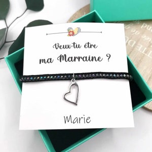 Braided bracelet with box, will you be my godmother, godmother request, personalized message