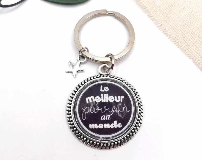 Godfather cabochon key ring "the best godfather in the world", godfather gift, future godfather, godfather request