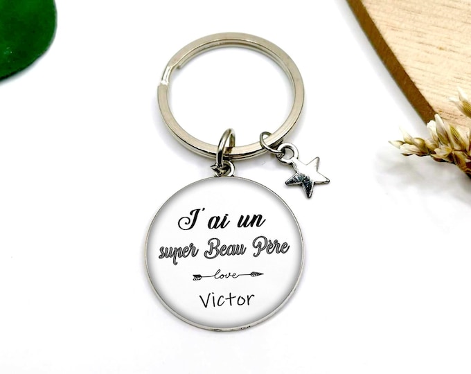 Father-in-law key ring, I have a great father-in-law, father-in-law gift, personalized key ring, personalized message