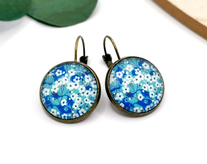 Liberty cabochon sleeper earrings