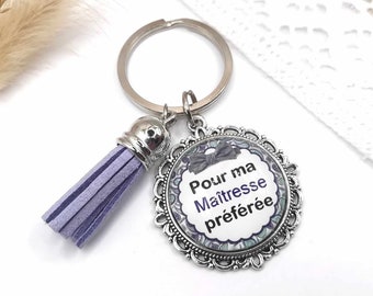 Mistress cabochon key ring "for my favorite mistress", Mistress Gift