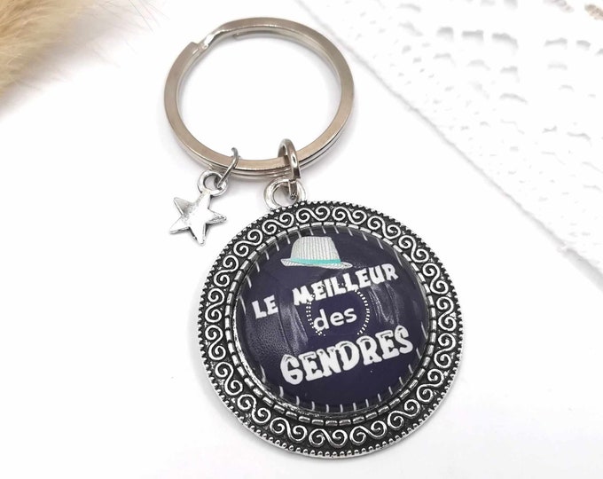 Son-in-law cabochon key ring, the best of sons-in-law