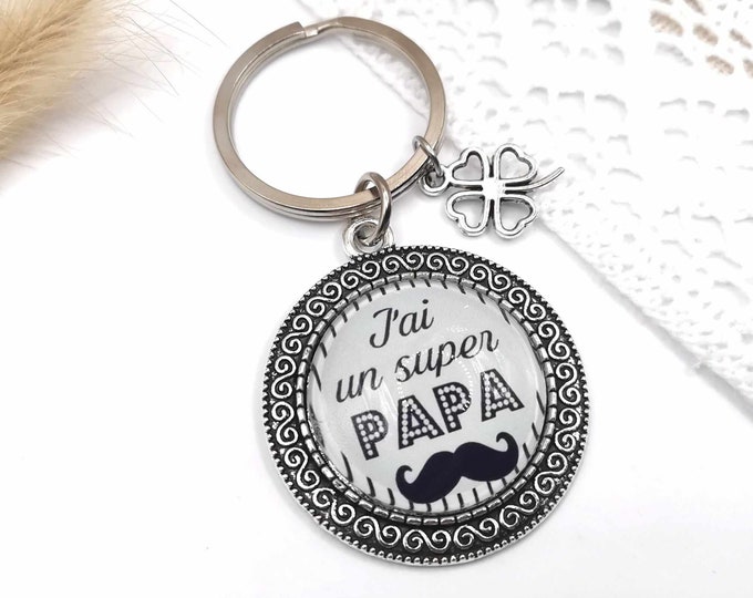 Dad cabochon key ring, I have a great dad, dad gift, birthday, Father's Day