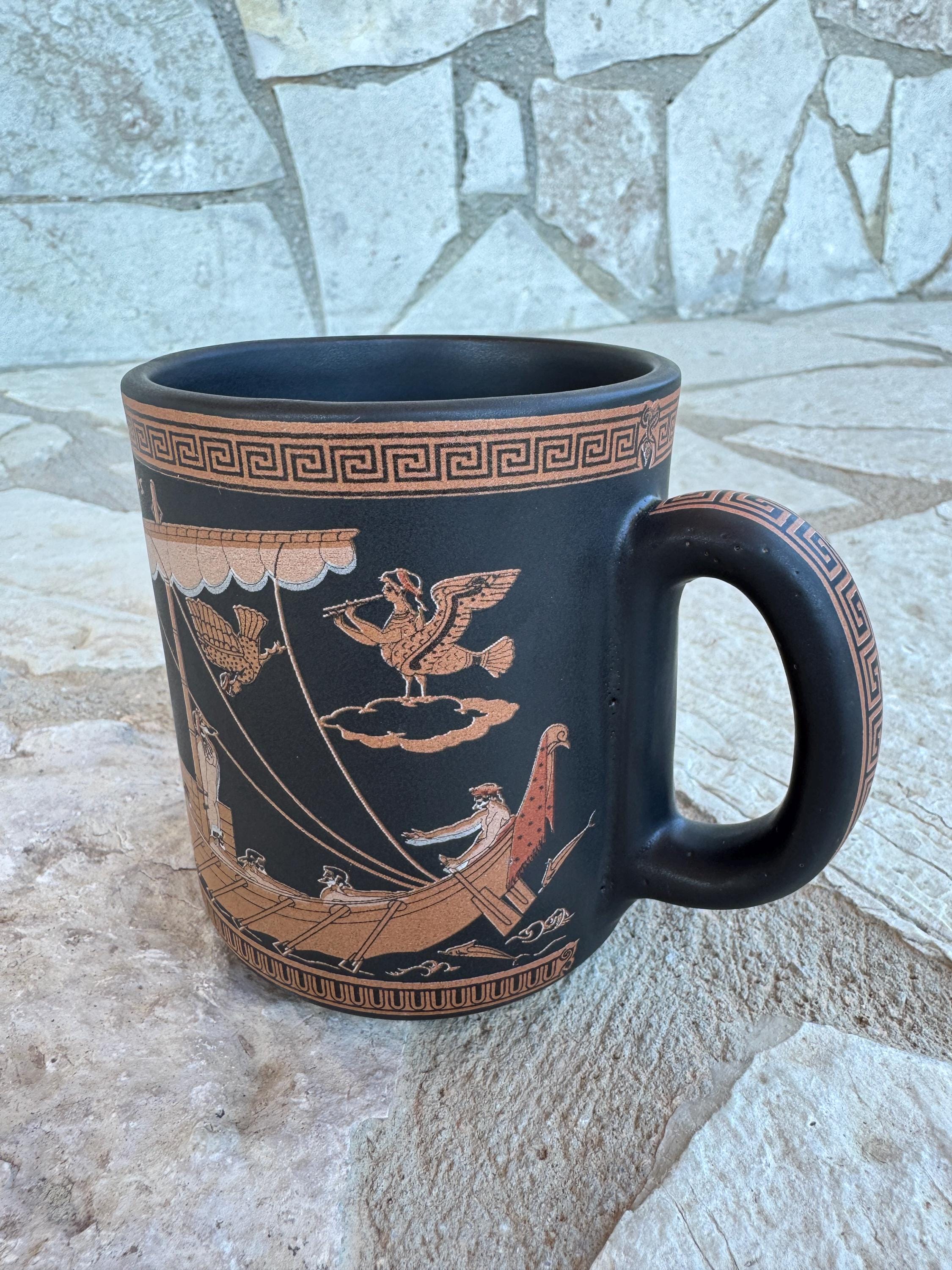 ギリシャ製　装飾大型マグ Sex greek pottery - Etsy 日本