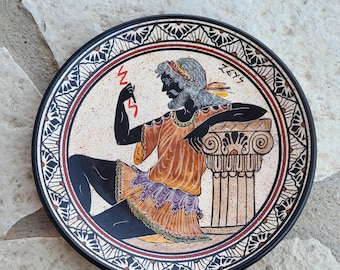 インテリア小物 ギリシャ製 飾り皿 480 B.C. の複製 レプリカ 直径30cm
