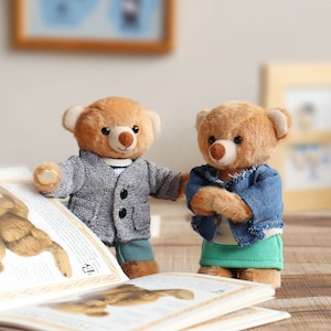 Stehender Teddybär - Kleine Plüschpuppe, Mini-Teddybär, Plüschtier, Kawaii, Schlüsselanhänger, Weiches Plüschtier