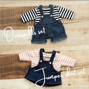 Overall Clothes for Plushie - Doll clothes, Teddy bear clothing, Doll outfits, Stuffed Animal Outfit , Fits 7-9.5in Plushie
