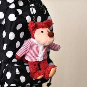 Wolf Plüsch LouLou - Schlüsselanhänger Plüsch, Kawaii Kleiner Taschenanhänger, Maskottchen, Schultaschenaccessoire