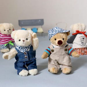 Build A Bear 2-Pack Teddy Bear Clothes Outfits - Blue & Pink Pajama Sets For 12-16" Stuffed Animals (Machine Washable) Skzoo Plush