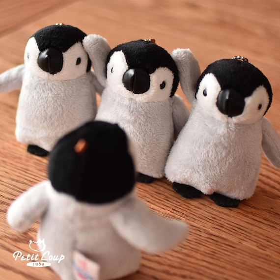 Llavero de pingüino bebé: peluche del tamaño de la palma de la
