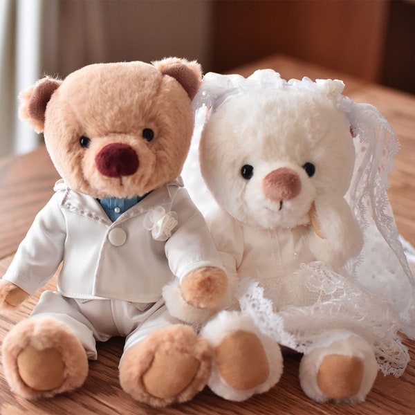 Personalized Wedding Teddy Bear KUU & FUU - Couple Bear, The Bride and Groom, Wedding Gifts, Wedding Doll, Party Decor