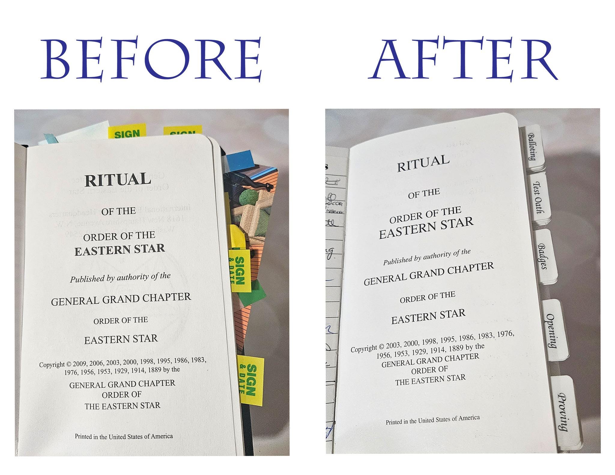 Pdf Oes Ritual Syllabus.pdf Order of Eastern Star Ritual Tabs | OES Chapter Meeting Navigation (24 ...