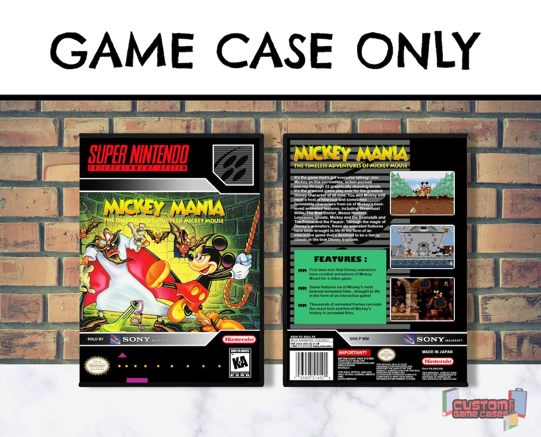 Mickey Mania: the Timeless Adventures of Mickey Mouse SNES - Etsy