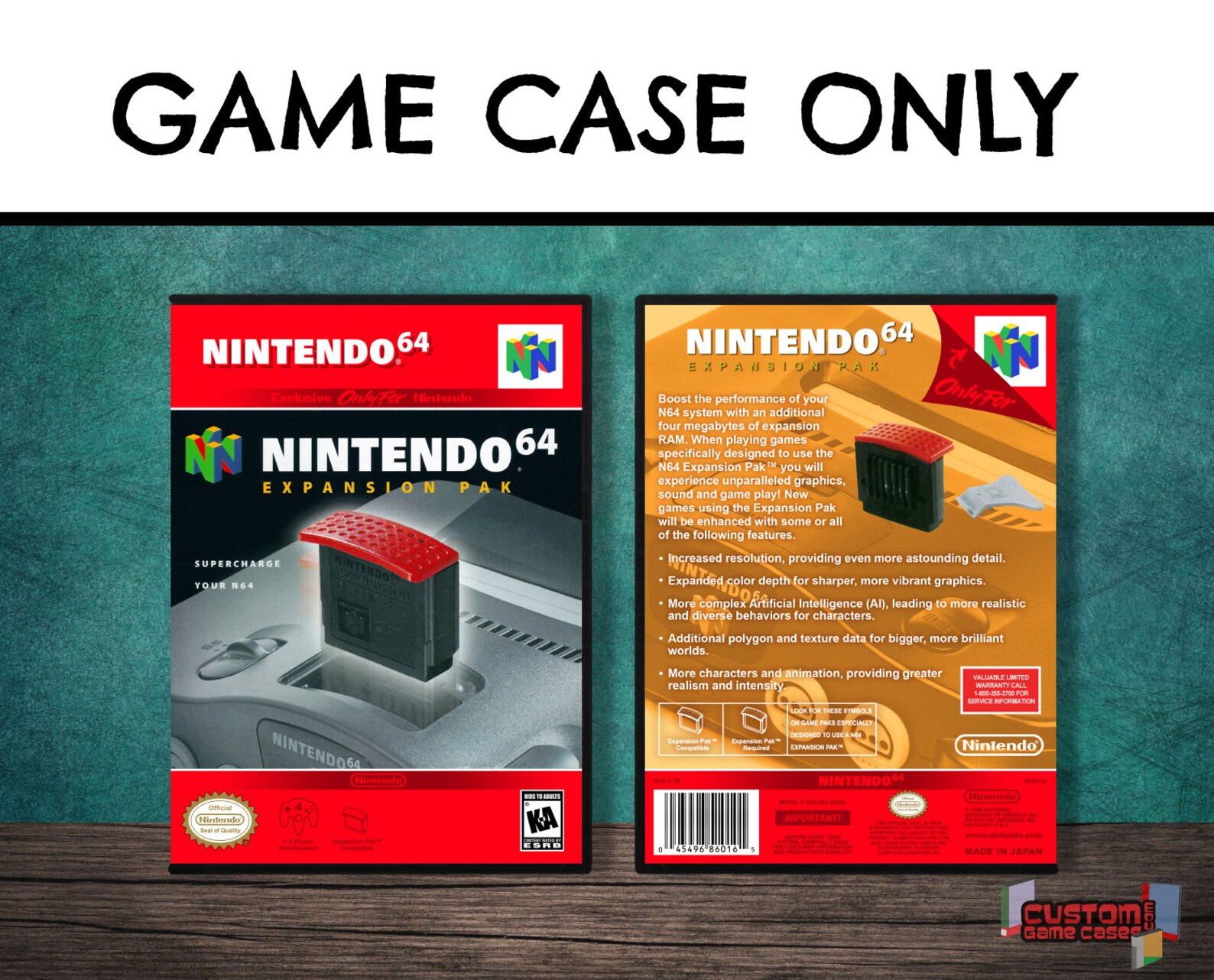 N64 Expansion Pack N64 Nintendo 64 Collector's Game Etsy