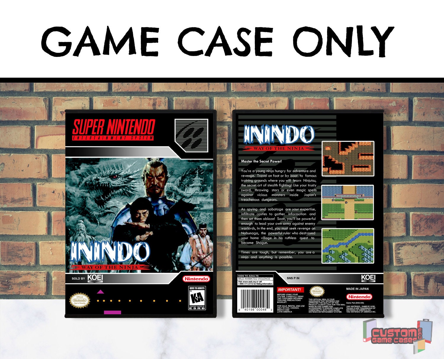 Inindo: Way of the Ninja SNES Super Nintendo - Etsy Finland