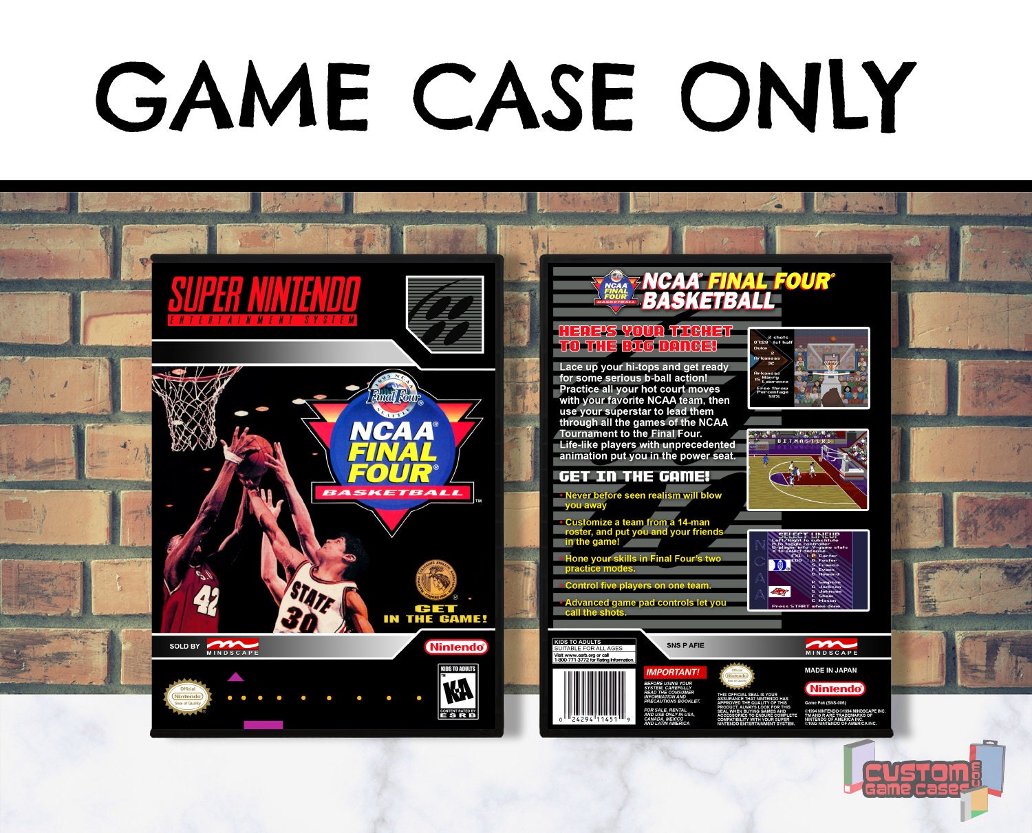 NCAA Final Four Basketball SNES Super Nintendo Collector Etsy