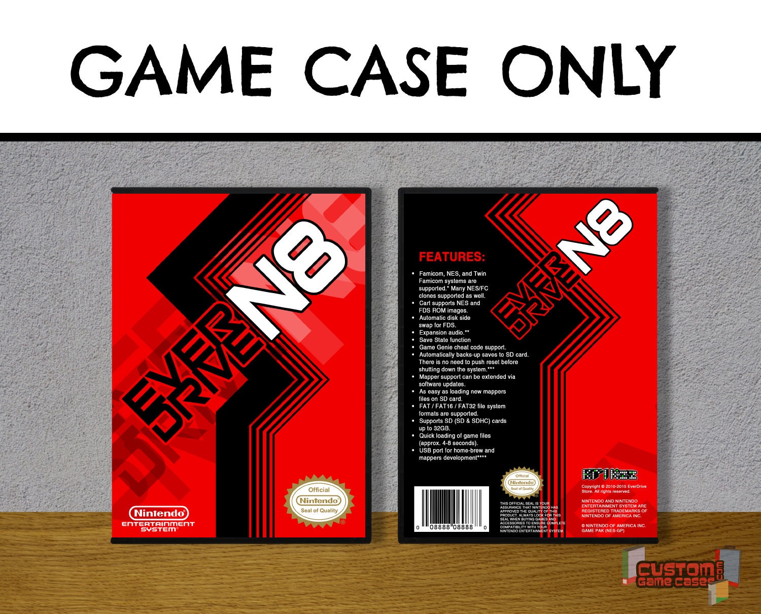 Everdrive N8 NES Nintendo Collector's Game Case With - Etsy
